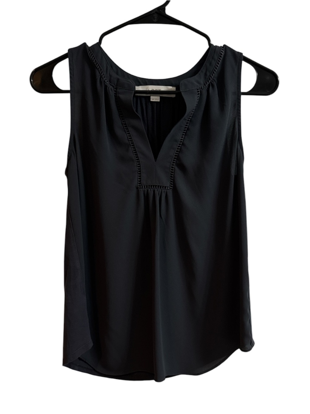Sleeveless Grey Women's Top - Classic V-Neck